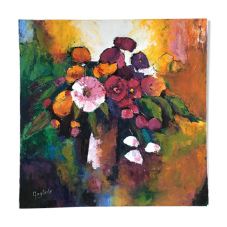 Contemporary bouquet painting