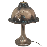 Midcentury ceramic enameled glazed mushroom table lamp