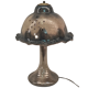 Midcentury ceramic enameled glazed mushroom table lamp