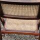 Set of 4 folding chairs wood and canning of the 70s