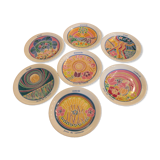 7 plates in Porcelaine de Paris
