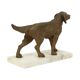 Art Deco Dog on Marble Base, Gold-colored Zamak