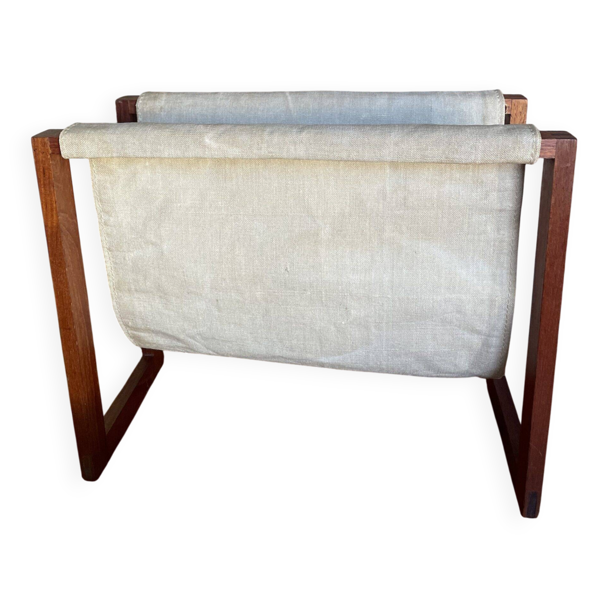 Scandinavian magazine rack in solid teak – Denmark, 1960s