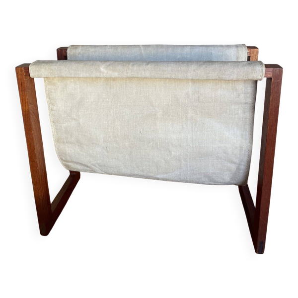 Porte-revues scandinave en teck massif – Danemark, années 1960