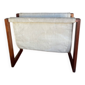 Scandinavian magazine rack in solid teak – Denmark, 1960s
