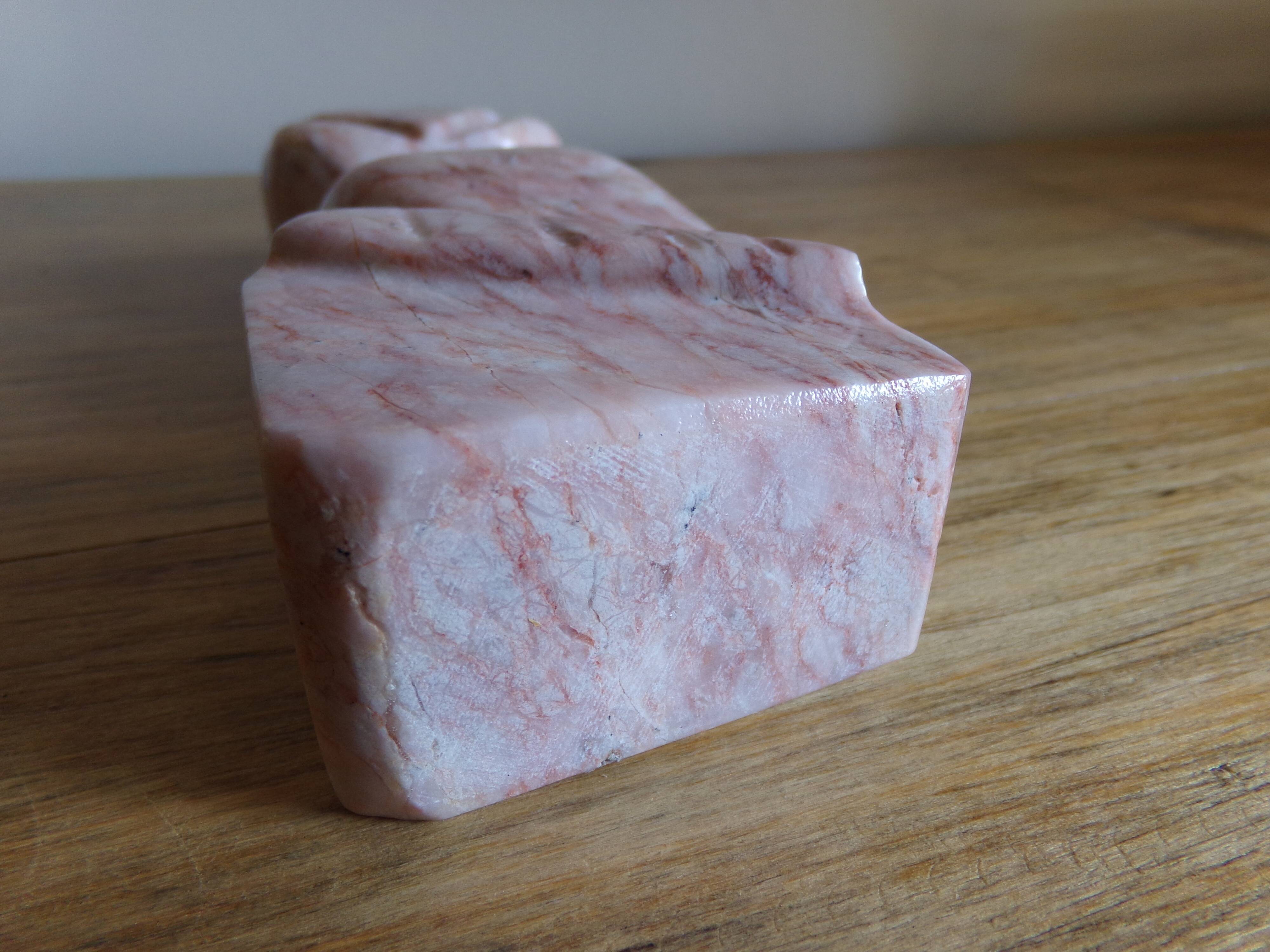 Pink marble owl paper press