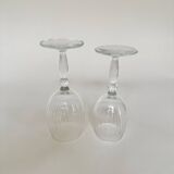 Set of 4 water glasses and 4 wine glasses, swirling glass