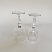 Set of 4 water glasses and 4 wine glasses, swirling glass