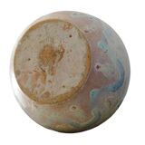 Grand vase balustre ancien en terre cuite à glaçure rose