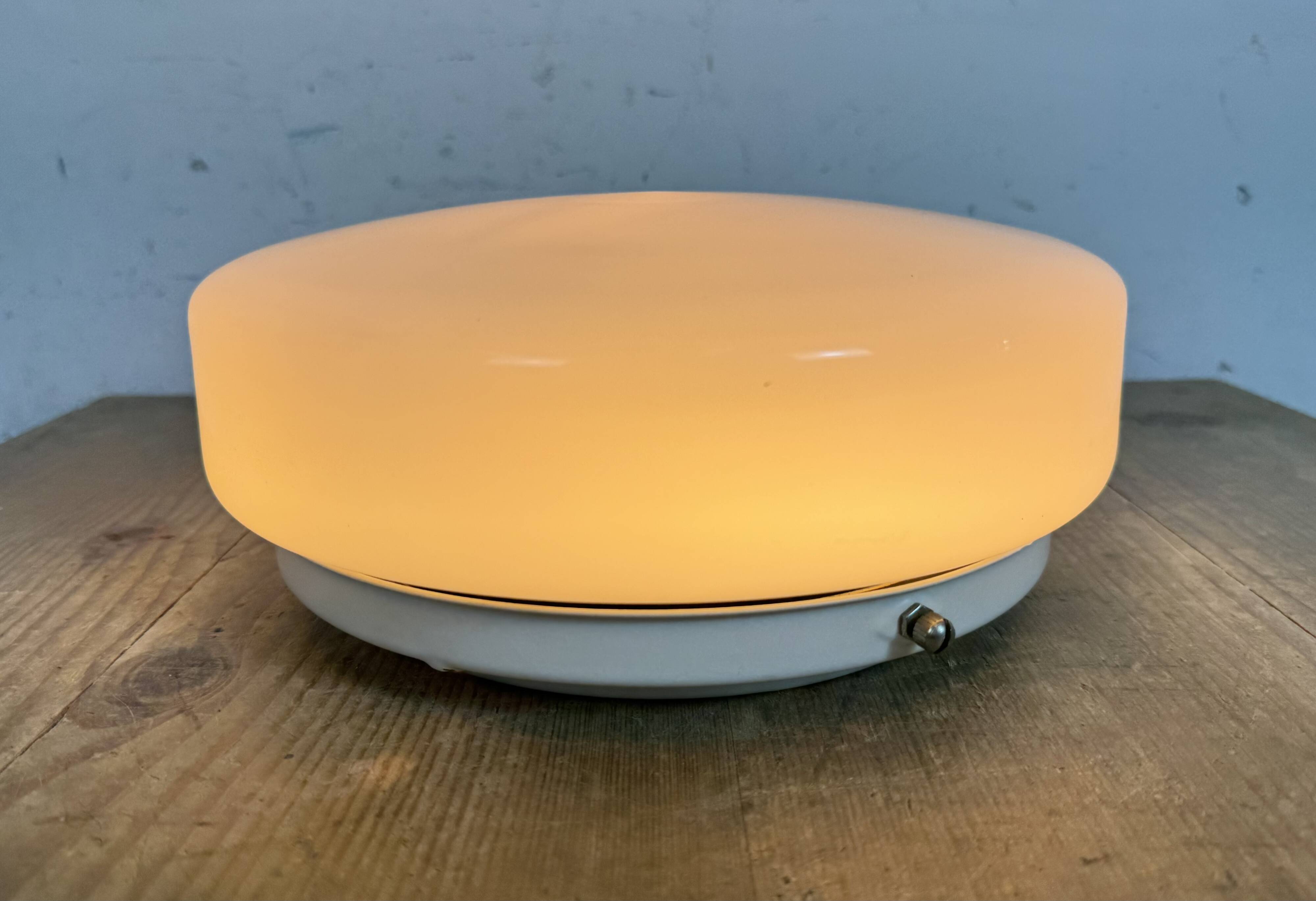 Vintage Soviet Ceiling or Wall Light with Milk Glass, 1980s