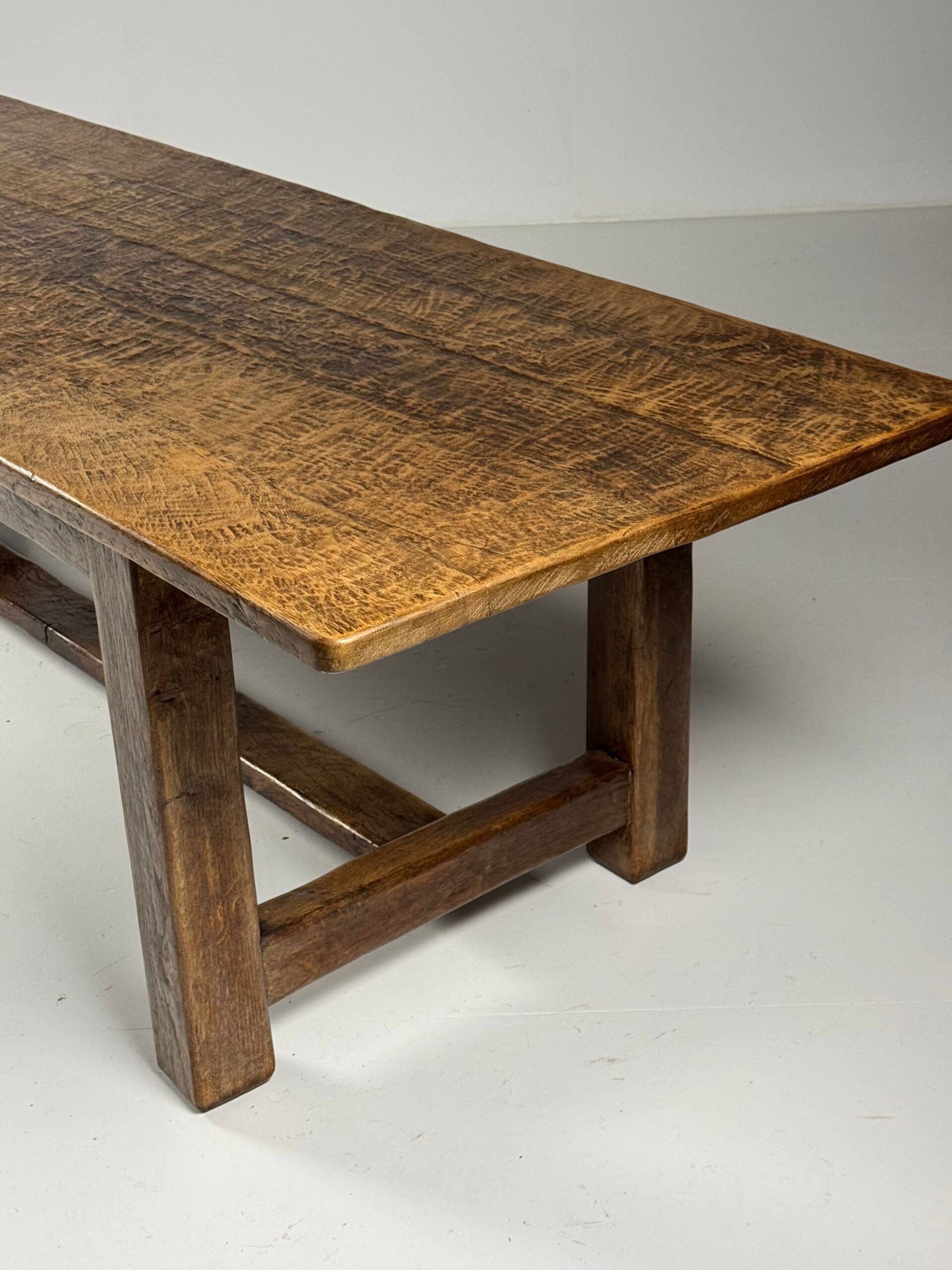 Table de monastère belge en chêne 280 cm