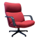 Geoffrey Harcourt F154 vintage swivel armchair for Artifort red fabric 70s