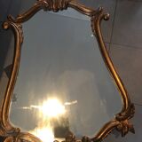 Wood carved and gilded mirror