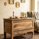 18th-century stripped chest in solid walnut