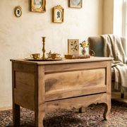 18th-century stripped chest in solid walnut