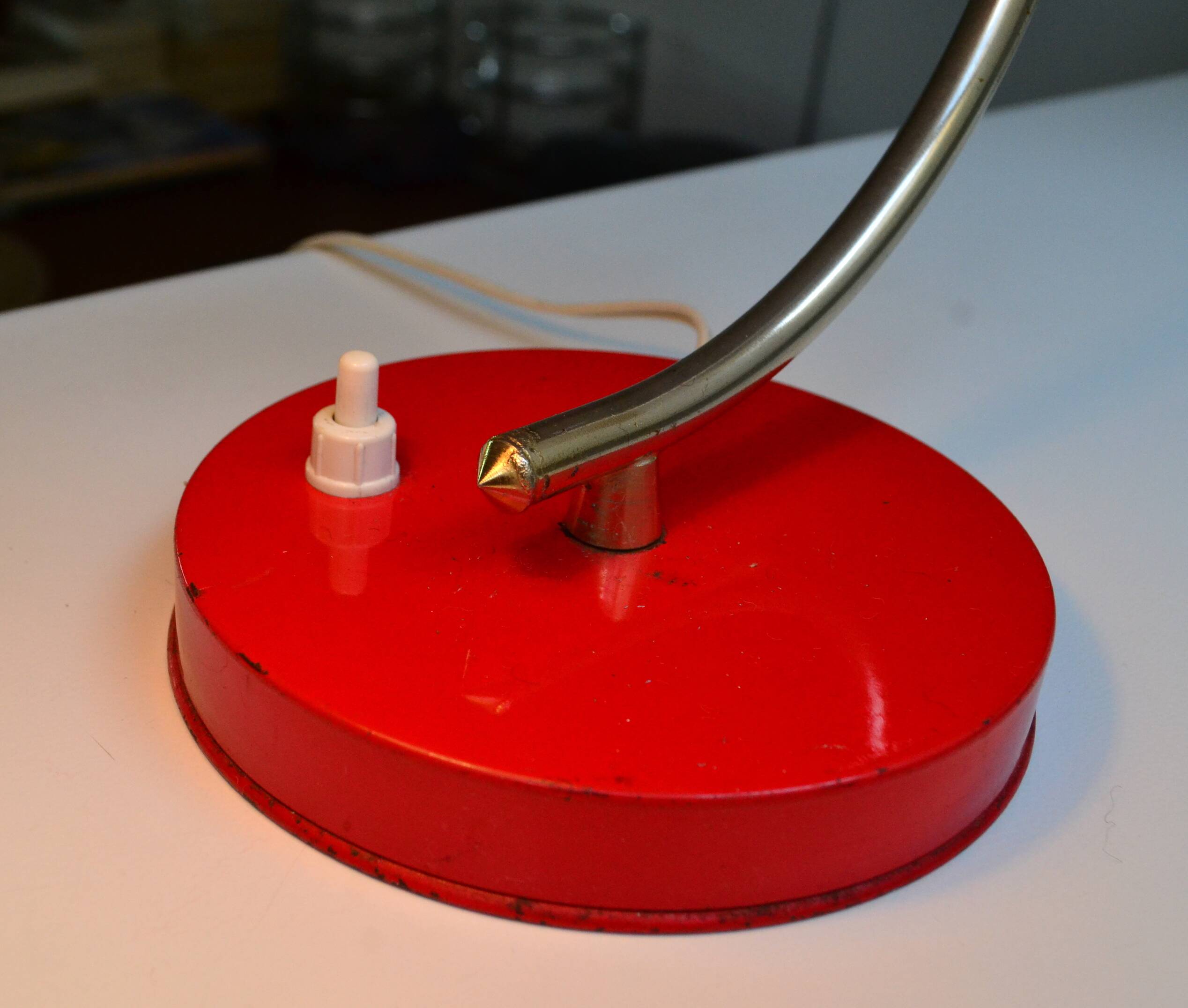 Red 1960s chicken lamp