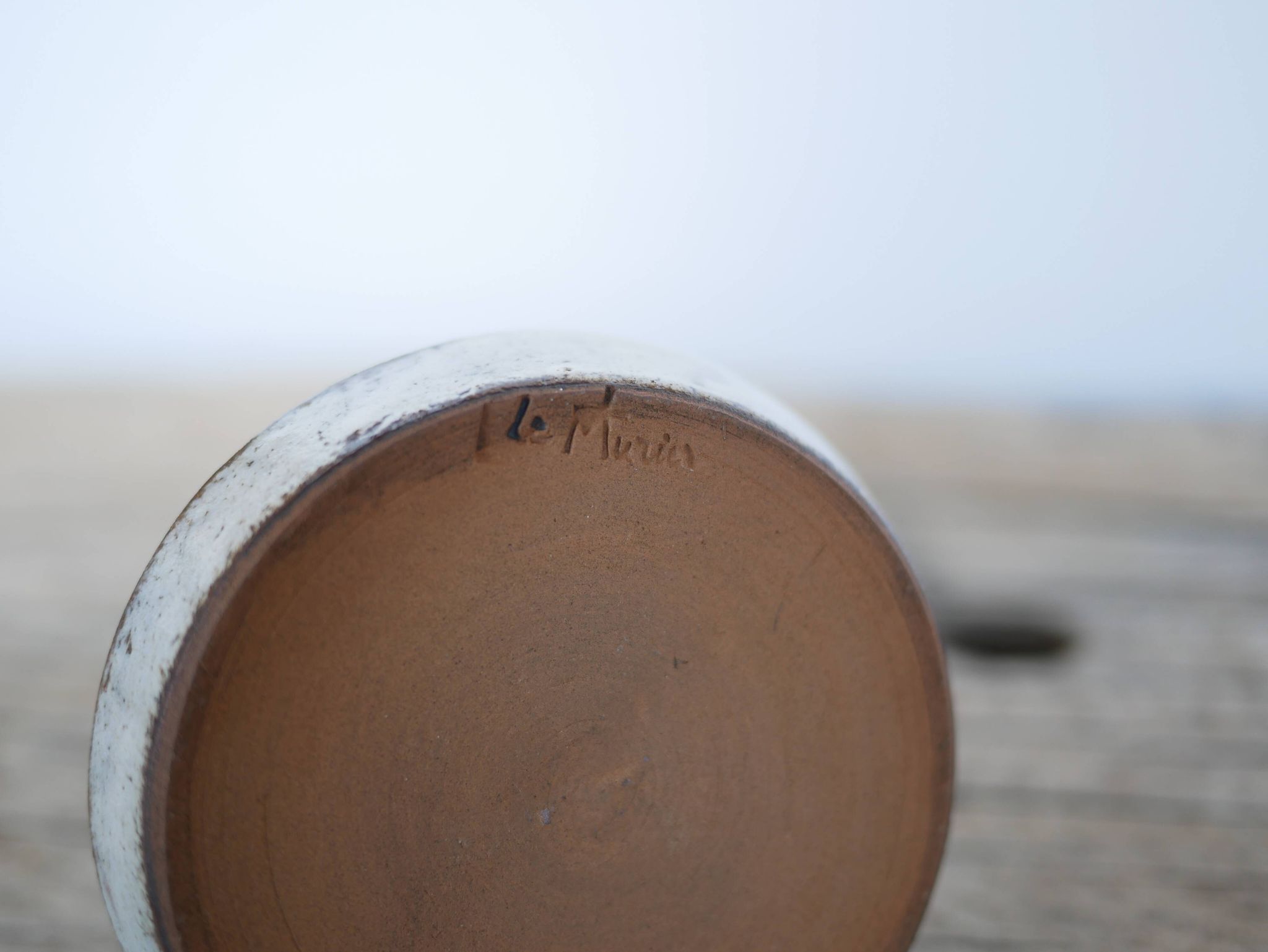 Vintage ceramic candle holder by Atelier Le Mûrier, Vallauris