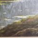 Oil on panel signed by Maurice Leuleu Autumn landscape 104x54 cm framed
