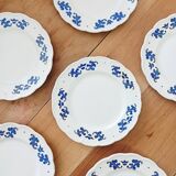 6 assiettes à dessert Boch feuilles de chêne