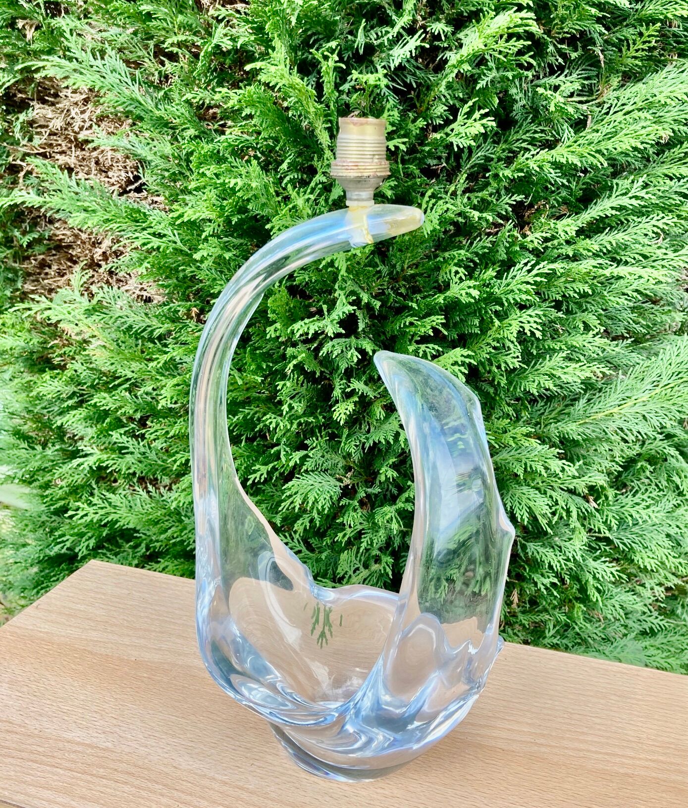 Crystal lamp foot signed Schneider France 2,618 Kg - for 38 cm high