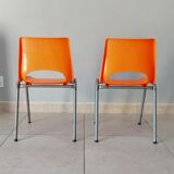 Pair of 70s kindergarten chairs