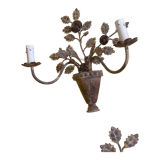 Set of two wrought iron wall sconces