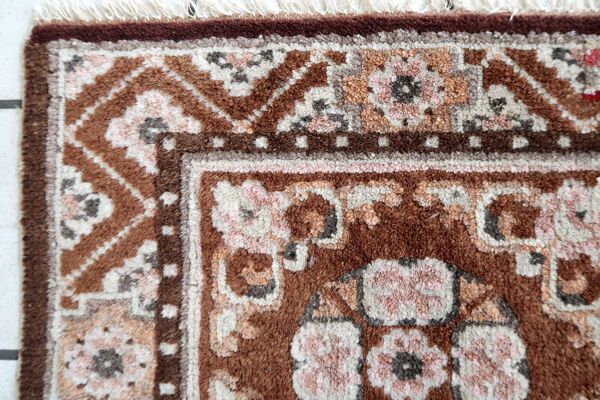 Tapis Vintage Mongol de Collection Fait Main – 52 x 60 cm - 1C1000