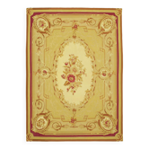 Handmade European Vintage Aubusson Kilim 265 cm x 363 cm