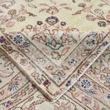 Soft Beige Floral Vintage Rug, One of a Kind Vintage Rug, 277x354 Cm