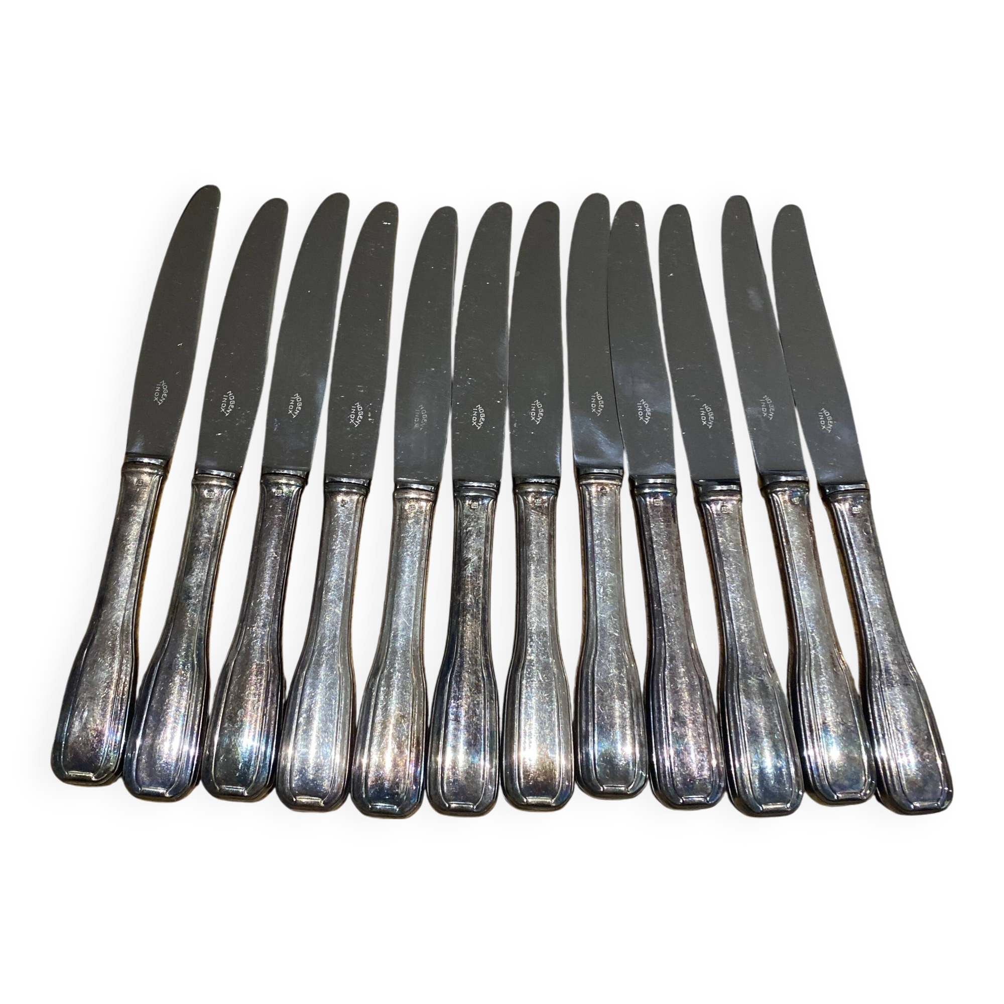 12 silver-plated dessert or cheese knives