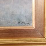 View of the Gulf of Naples, oil painting on board, Italy early 20th century, signed