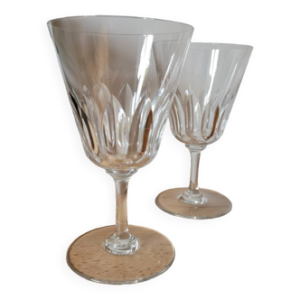 Set of 2 Baccarat Côte d'Azur wine glasses