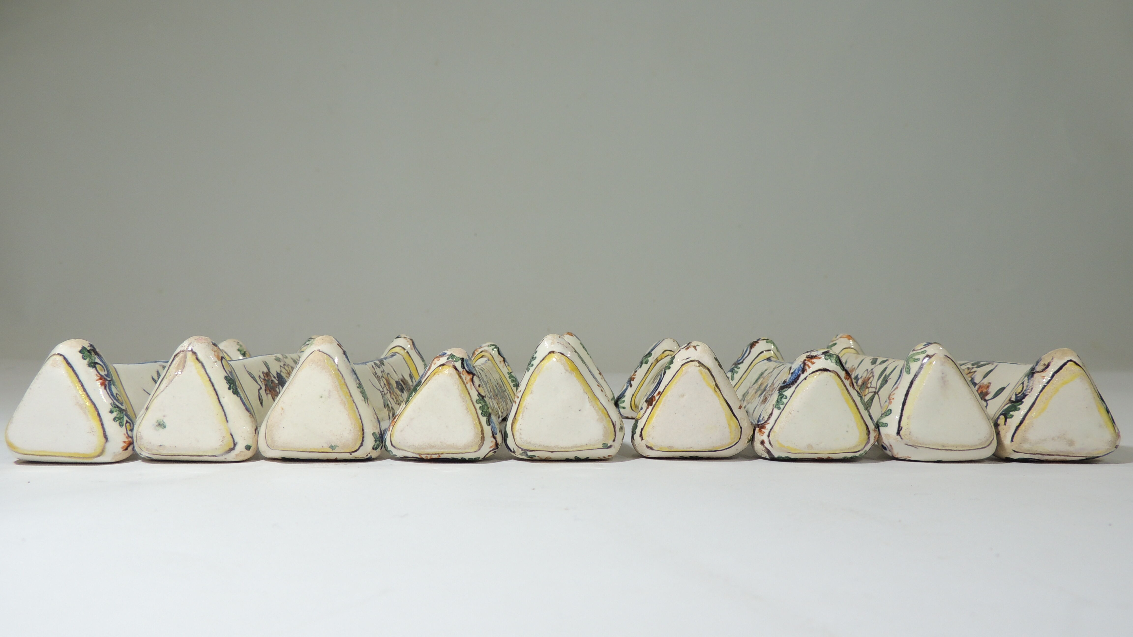 Antique ceramic knife holder / handmade / XIXth