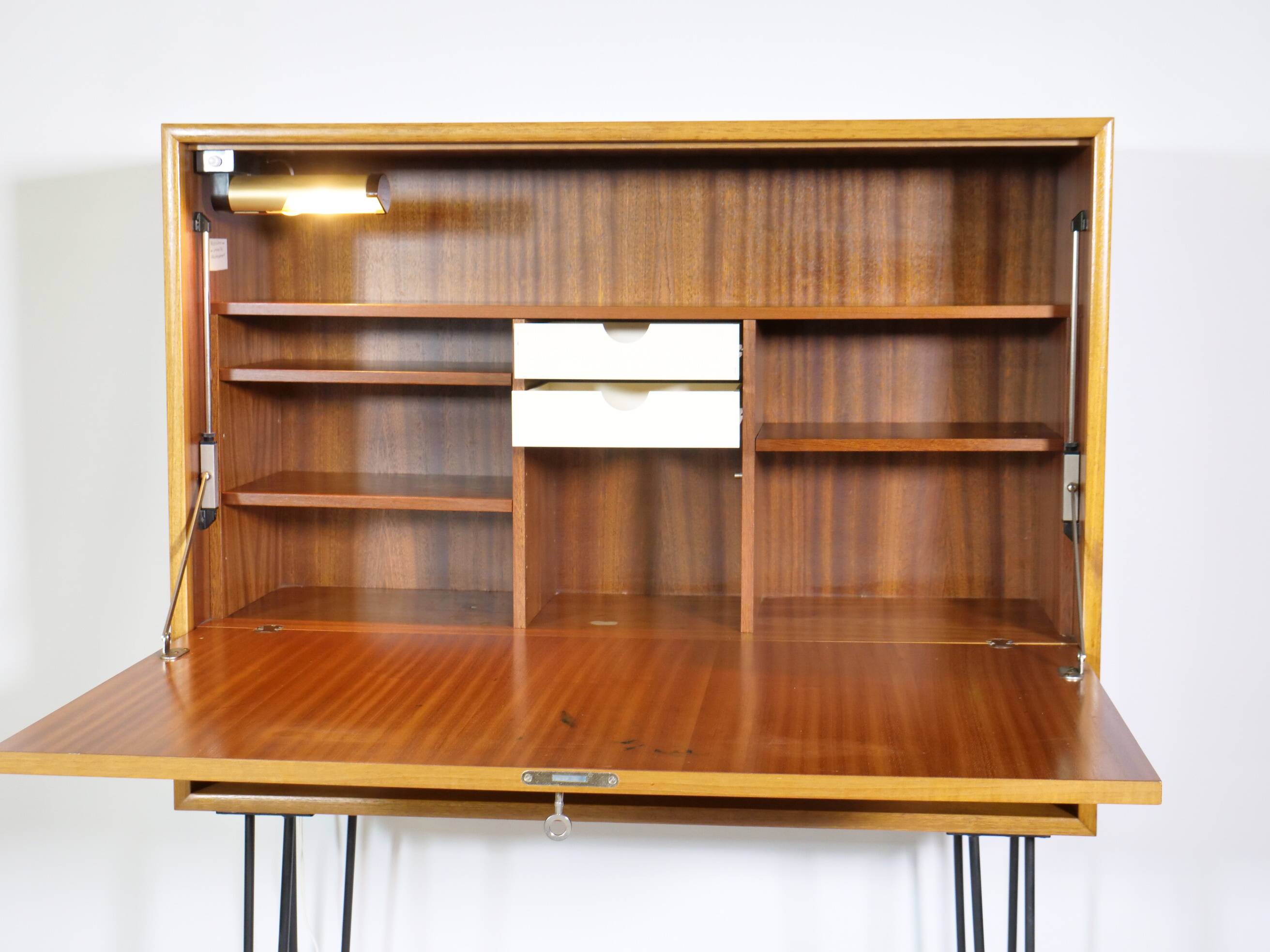 Teak secretary highboard from WK Möbel, 1960s