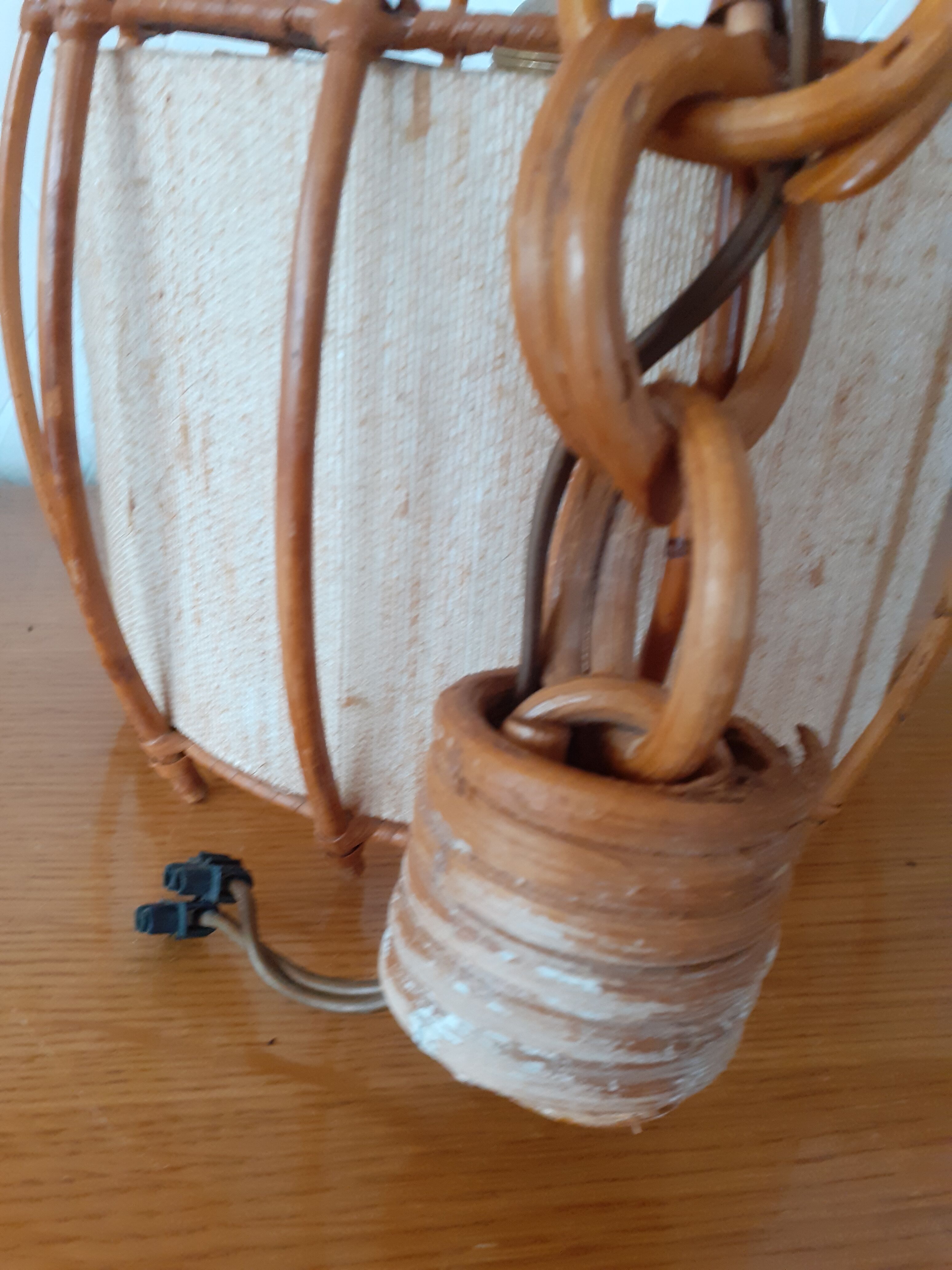 Vintage rattan pendant lamp