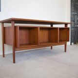 FM60 Executive Desk in Teak by Kai Kristiansen for Feldballes Møbelfabrik, 1960s