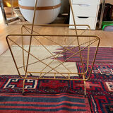 Vintage brass magazine holder - year 50-60