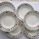 Set of 6 old St Amandinoise St Amand vintage soup plates