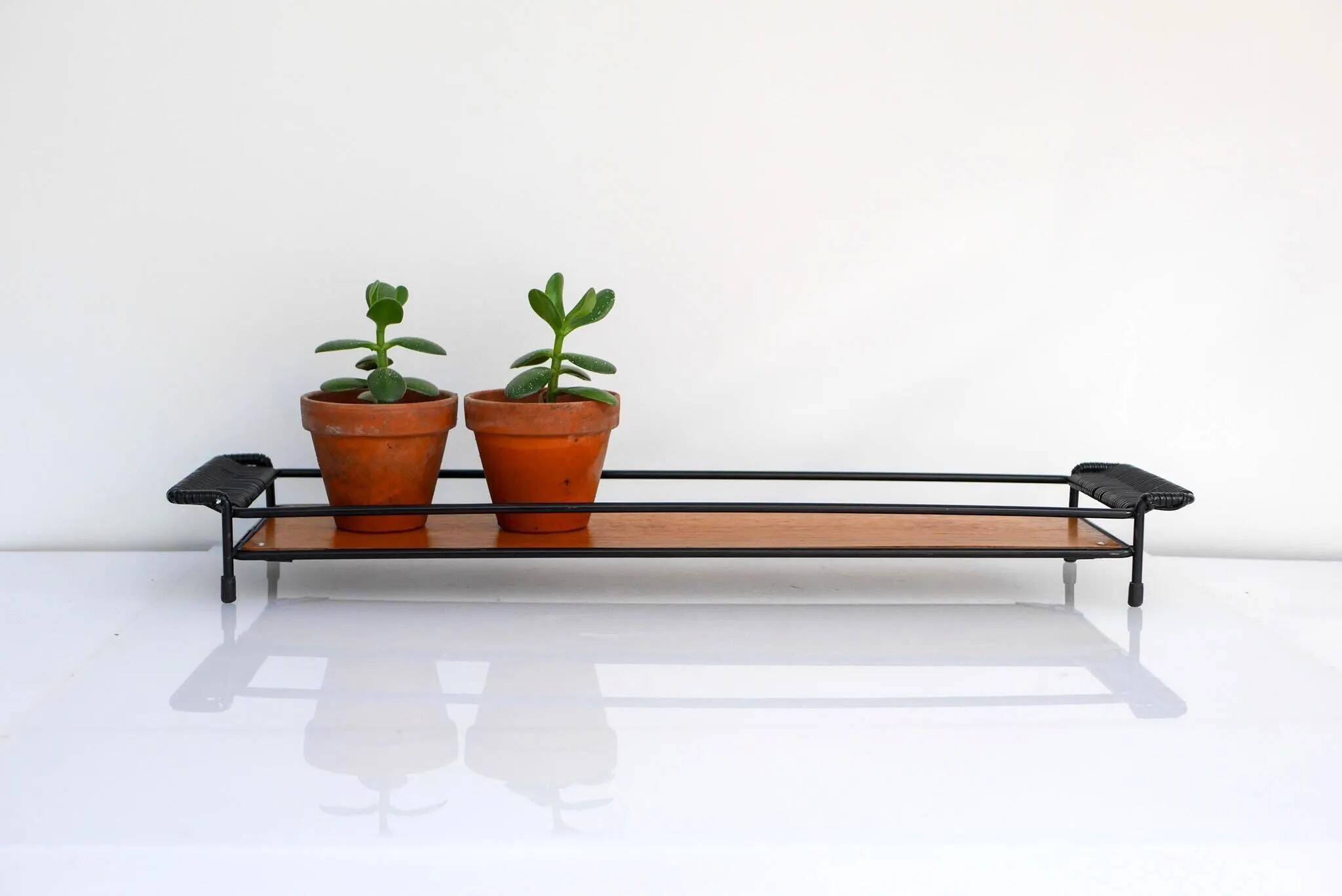 Mid-Century Modern Teak Tray: Scandinavian String Tray by NYBRO, Sweden
