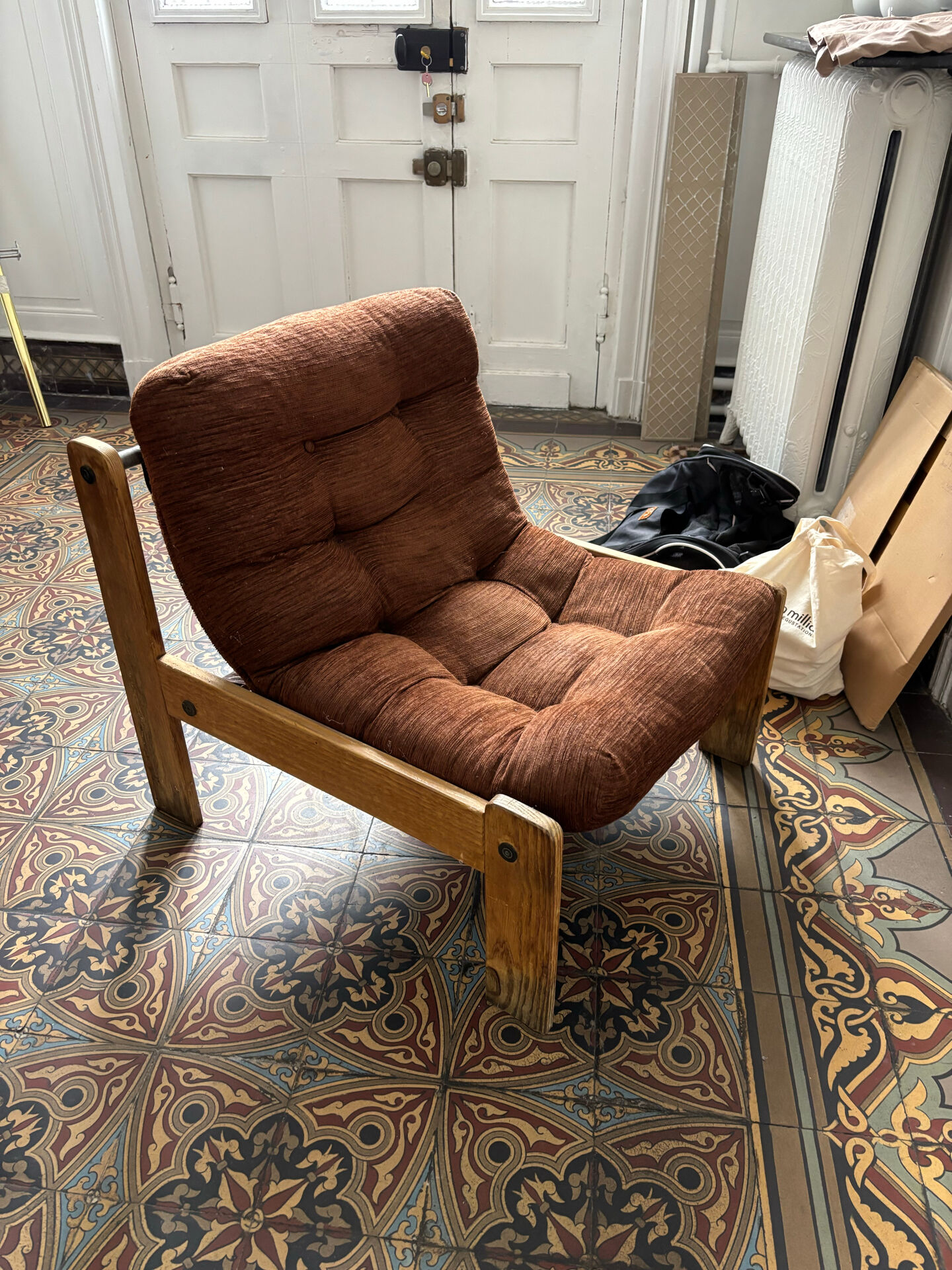 Scandinavian armchair - 1970s brutalist
