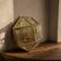 Geometric wall light in brass and glass, 1980s.