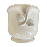 Cache-pot en faïence blanche