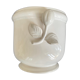 Pot cover in white earthenware