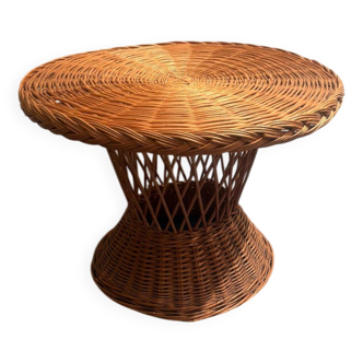 Vintage rattan coffee table