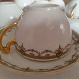 8 Art Deco Sigismond Maas cups Limoges porcelain