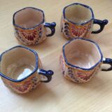 Set of 4 Henriot Quimper cups