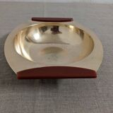 PM Italy brass and bakelite trays and bowl, 1960s-70s