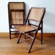 Pair of folding chairs canned 60s