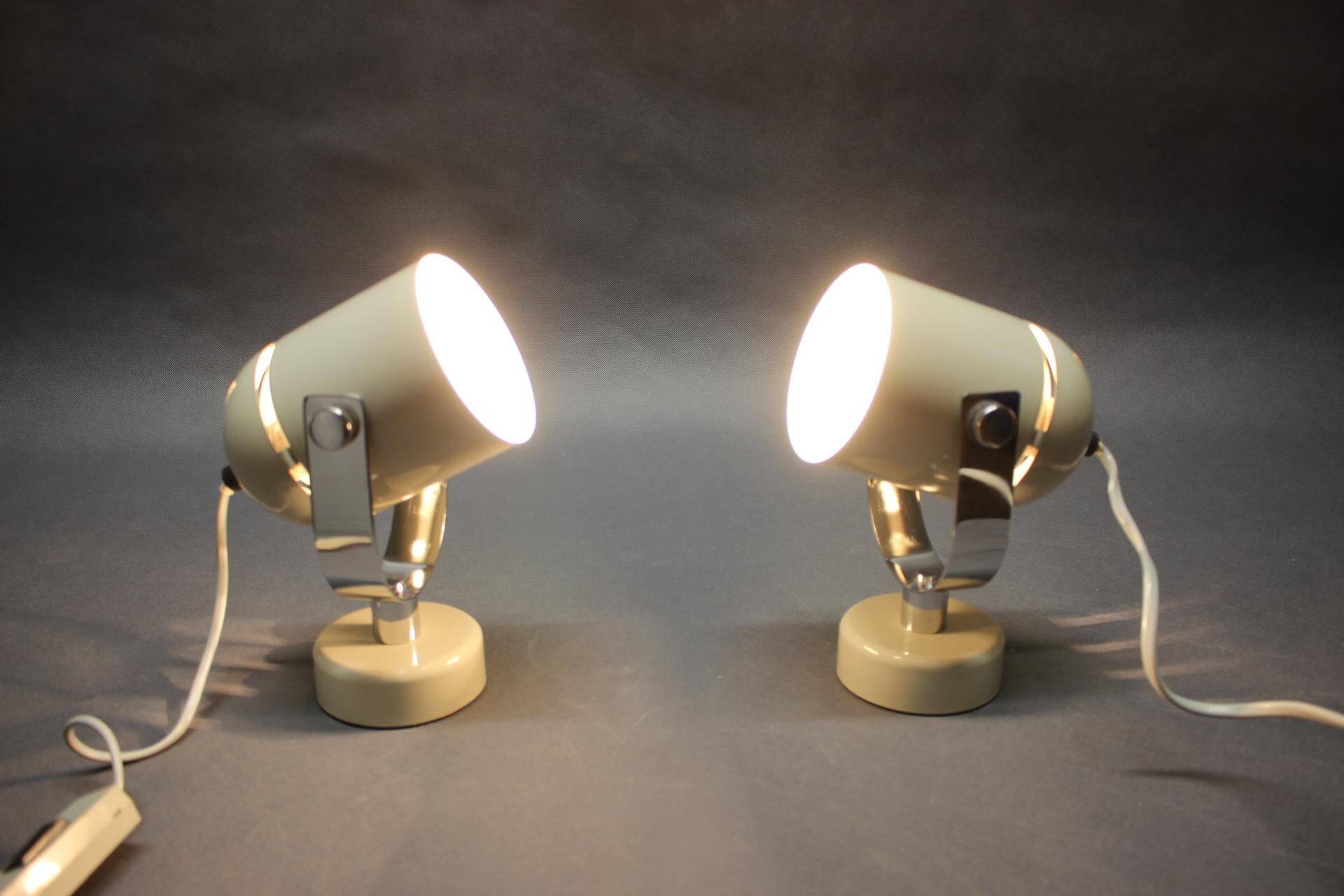 Pair of Mid-Century Wall Lamps by Stanislav Indra, Czechoslovakia, 1970s