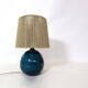 Blue glazed ceramic lamp